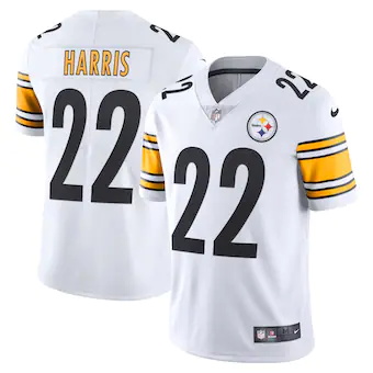 mens nike najee harris white pittsburgh steelers vapor limi